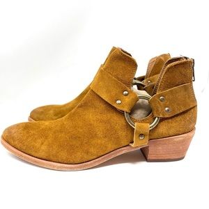 FRYE suede western booties, NWOT, size 9